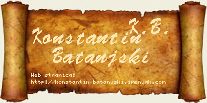 Konstantin Batanjski vizit kartica